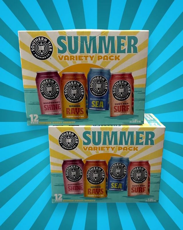 It Sure Does Feel Like Summer ☀️… Add The Southern Tier Summer Variety Pack To Your Order Today! Consisting Of Raspberry Shine, Mango Rays, Blueberry Sea, And Red Ruby Surf 🕶️ 

https://www.trivalleybev.com/trivalleyrp/

#southerntierbrewing #summer #variety